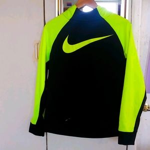 Nike neon green and black boys hoodie